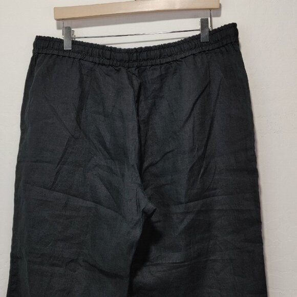 Tommy Bahama 100% Linen Drawstring Waist Loose Wide Leg Crop Pant L - Picture 6 of 9